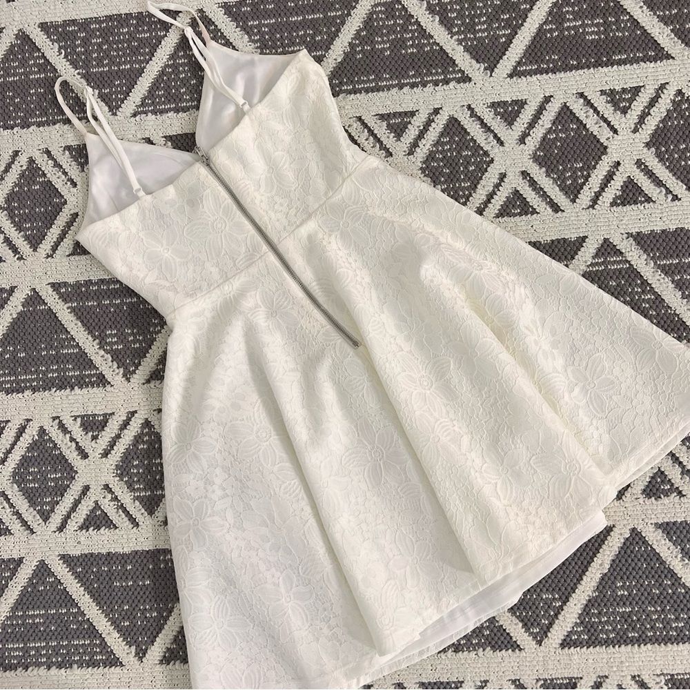 Lulus white laced fit & flare mini dress - Picture 5 of 5